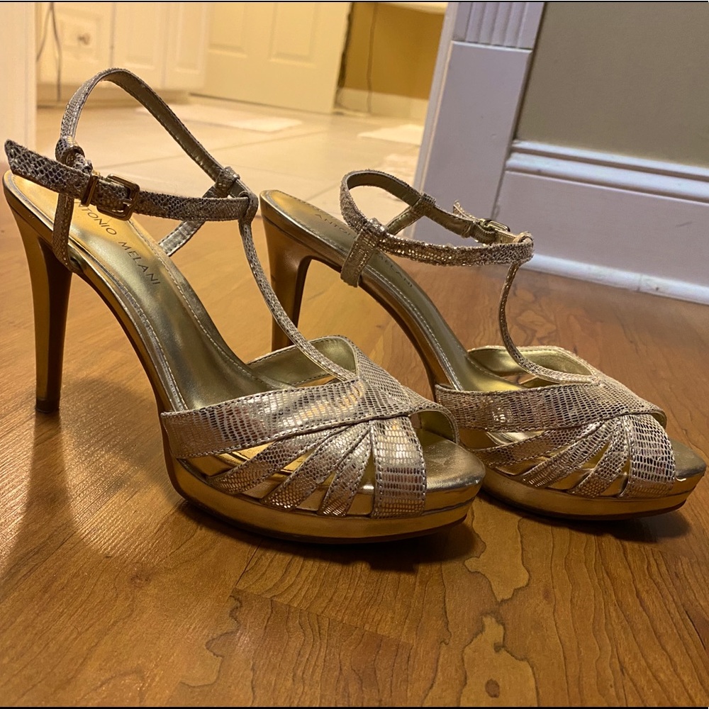 Gold formal heels